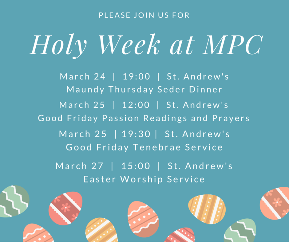 MPC Holy Week schedule